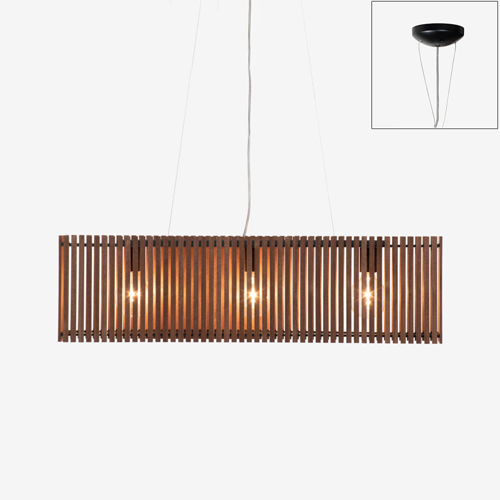 ペンダント「Legno(レグノ) SZP0013B」ウォールナット材 ランプ別売【受注生産品】