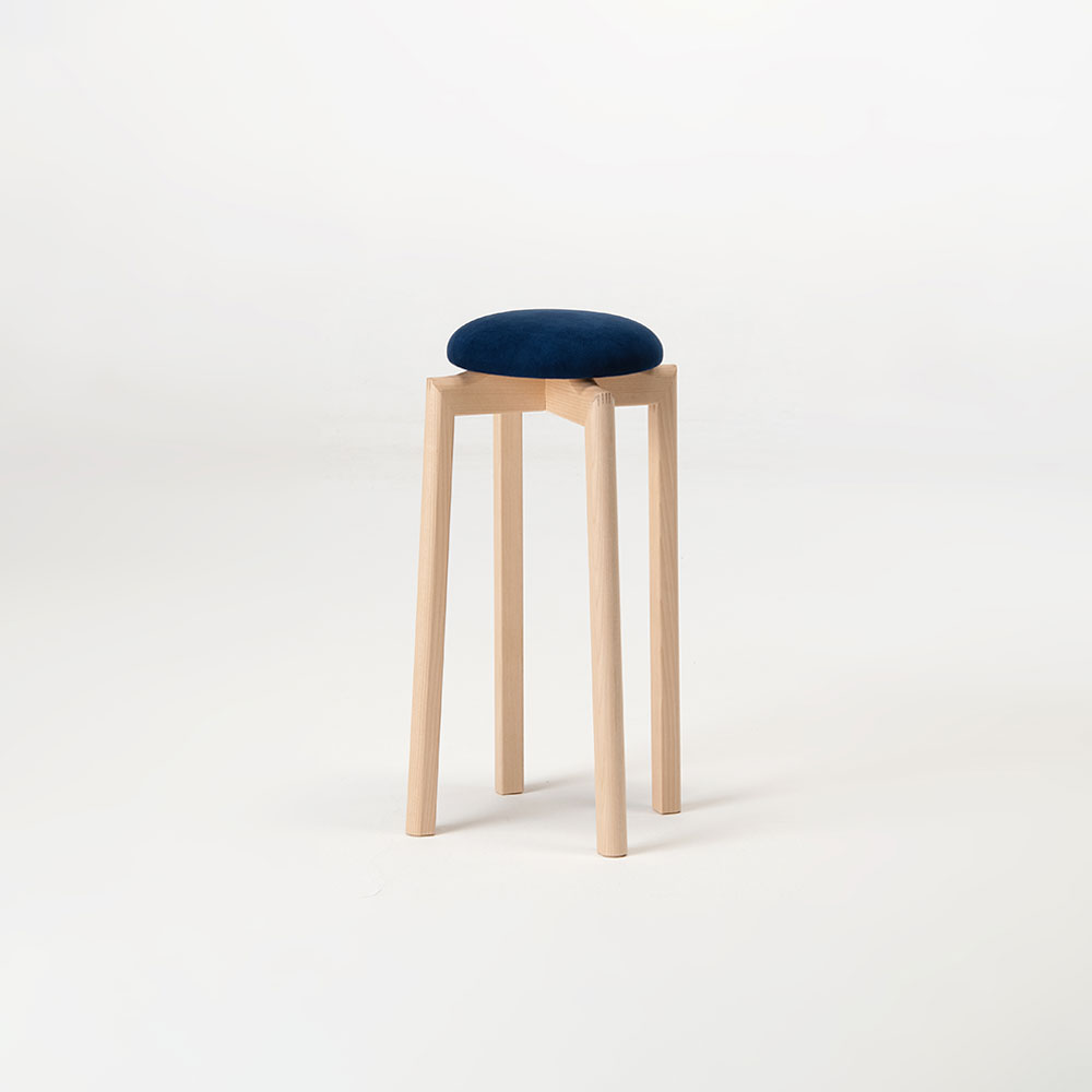 匠工芸 スツールS「MUSHROOM-マッシュルーム-」カバ材 高さ55cm 全5色【受注生産品】