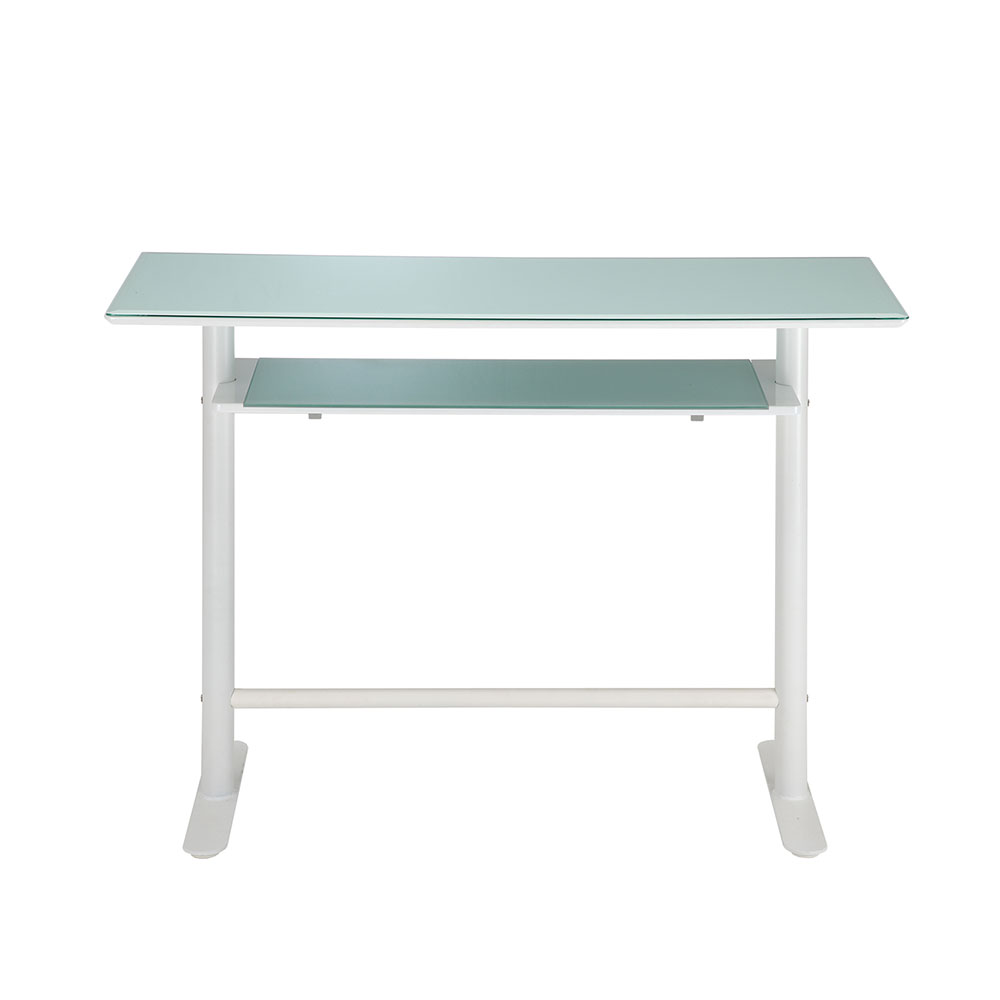カウンターテーブル「ロイス GCT-2511」ホワイト ガラス天板