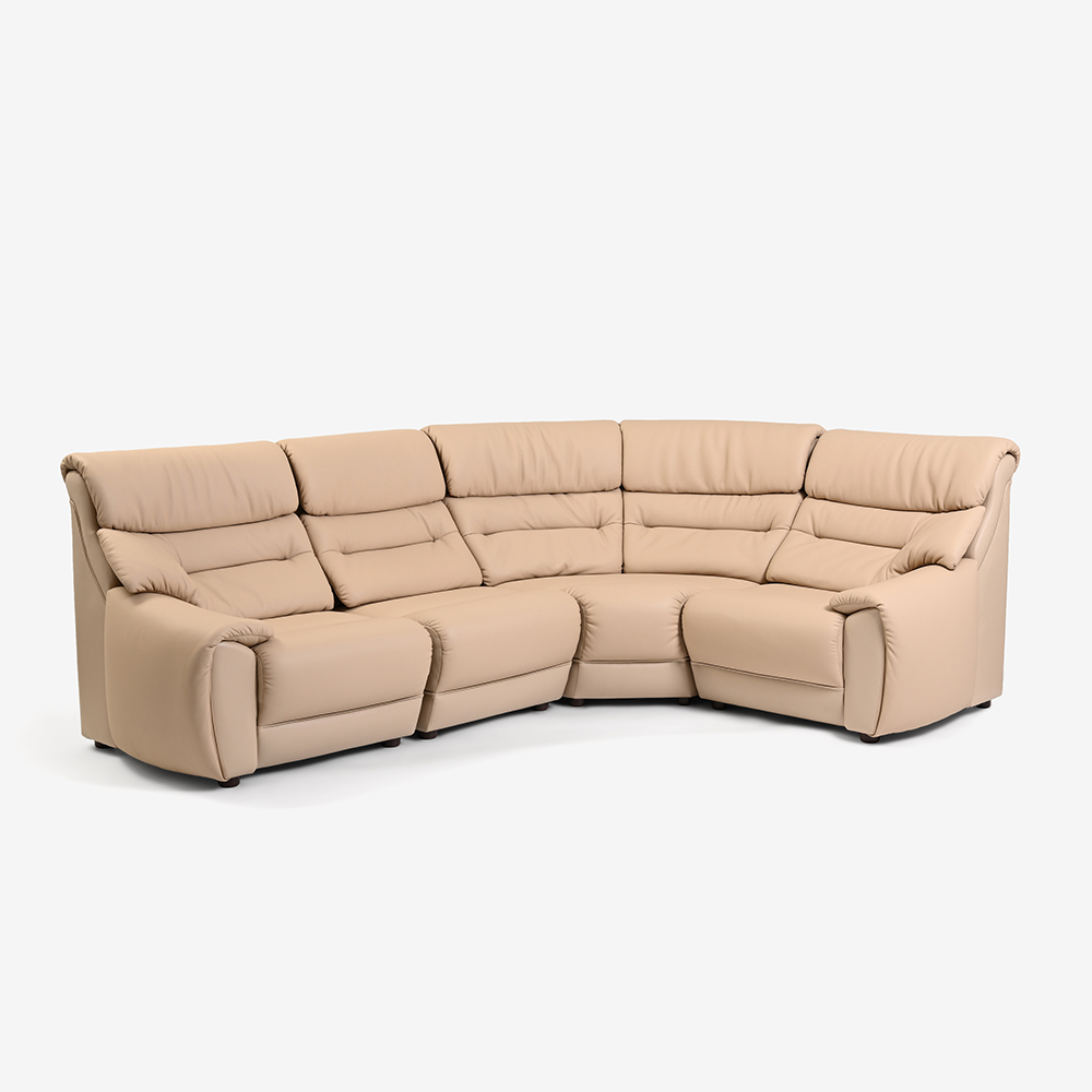 コーナーソファ4点セット「NEWハイバック2」半革張り 全10色