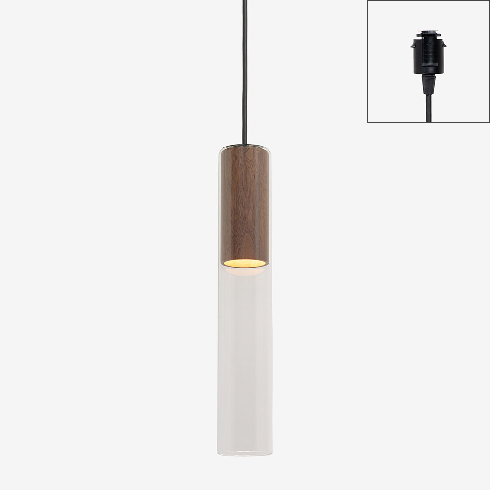 ペンダント「SUMICA マーンス SAP-020-1H」ウォールナット材 ランプ別売【ダクトレール取付専用】【受注生産品】