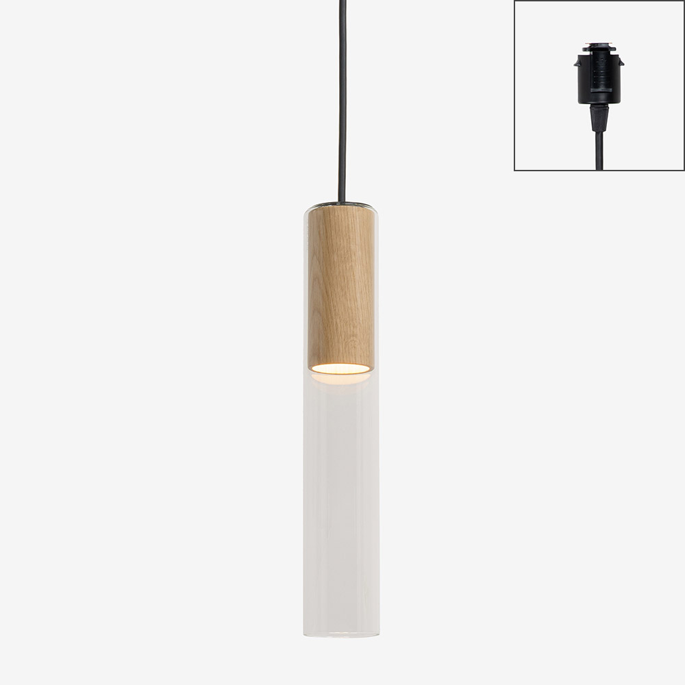ペンダント「SUMICA マーンス SAP-020-1L」ナラ材 ランプ別売【ダクトレール取付専用】【受注生産品】