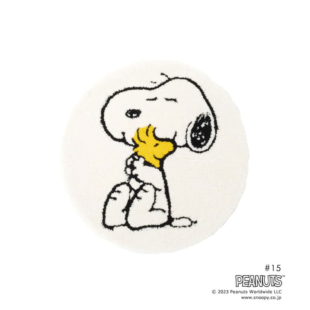 マット「スヌーピー クロースフレンドマット」 丸65ｘ65cm PEANUTS（ピーナッツ）