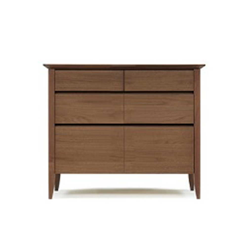 ローチェスト「モカ」幅89.4cm オーク材DB（ダークブラウン）色【セール対象品のため5%OFF】