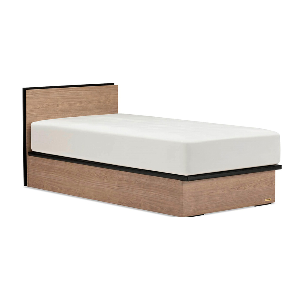 FranceBed（フランスベッド）ベッドフレーム「BG-001 TS」縦型収納（跳ね上げ式）付きタイプ アッシュグレー色 収納深さ全2サイズ