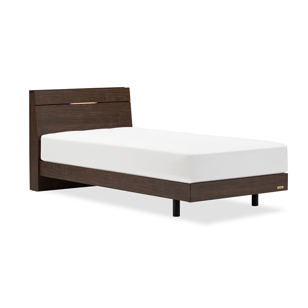 FranceBed（フランスベッド）ベッドフレーム「EY-02C LG」レッグタイプ コンセント・LED照明付き すのこ床板 全2色
