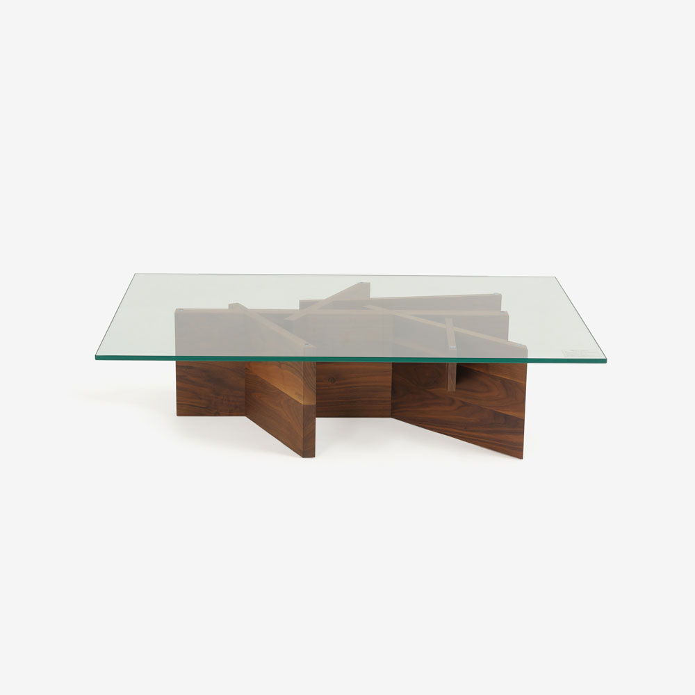 ligne roset(リーン・ロゼ)センターテーブル「ロゼアシェラ」幅110cm ガラス天板 脚:ウォールナット材 【受注生産品】【LIGNE ROSET FAIR 6月28日(日)まで15%OFF】