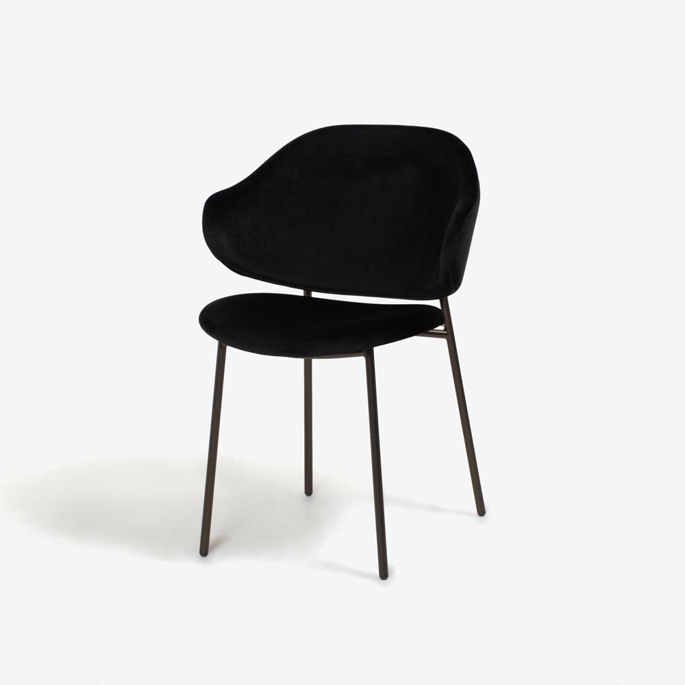 Calligaris（カリガリス）ダイニングチェア「Holly CS2037」布ブラック色