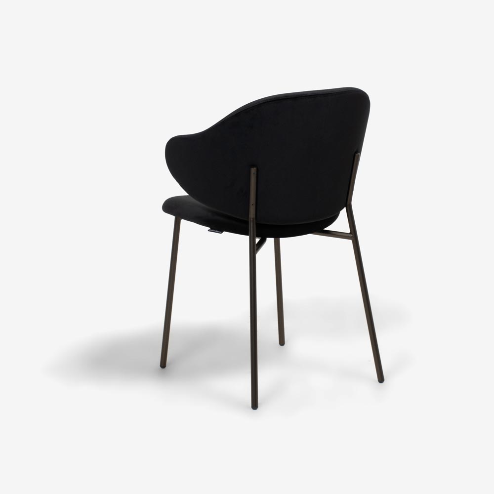 Calligaris（カリガリス）ダイニングチェア「Holly CS2037」布ブラック色