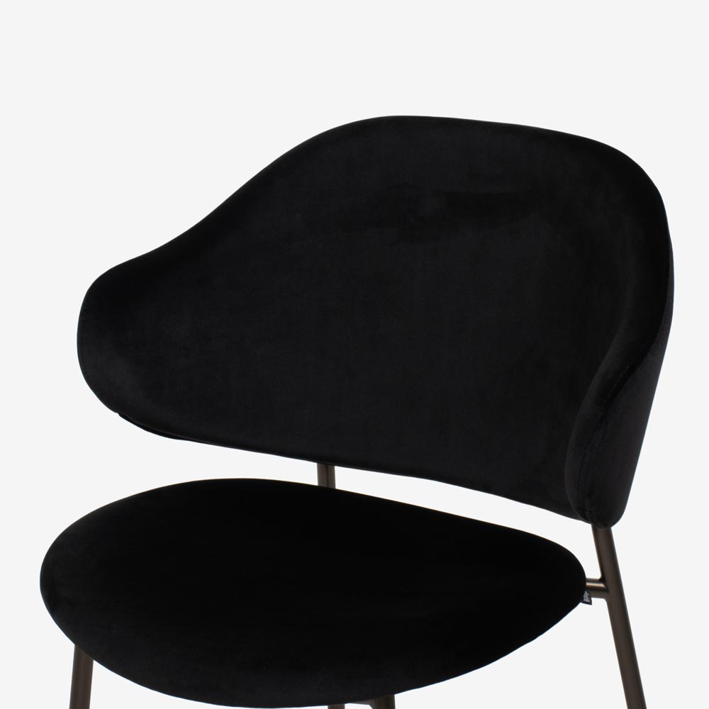 Calligaris（カリガリス）ダイニングチェア「Holly CS2037」布ブラック色