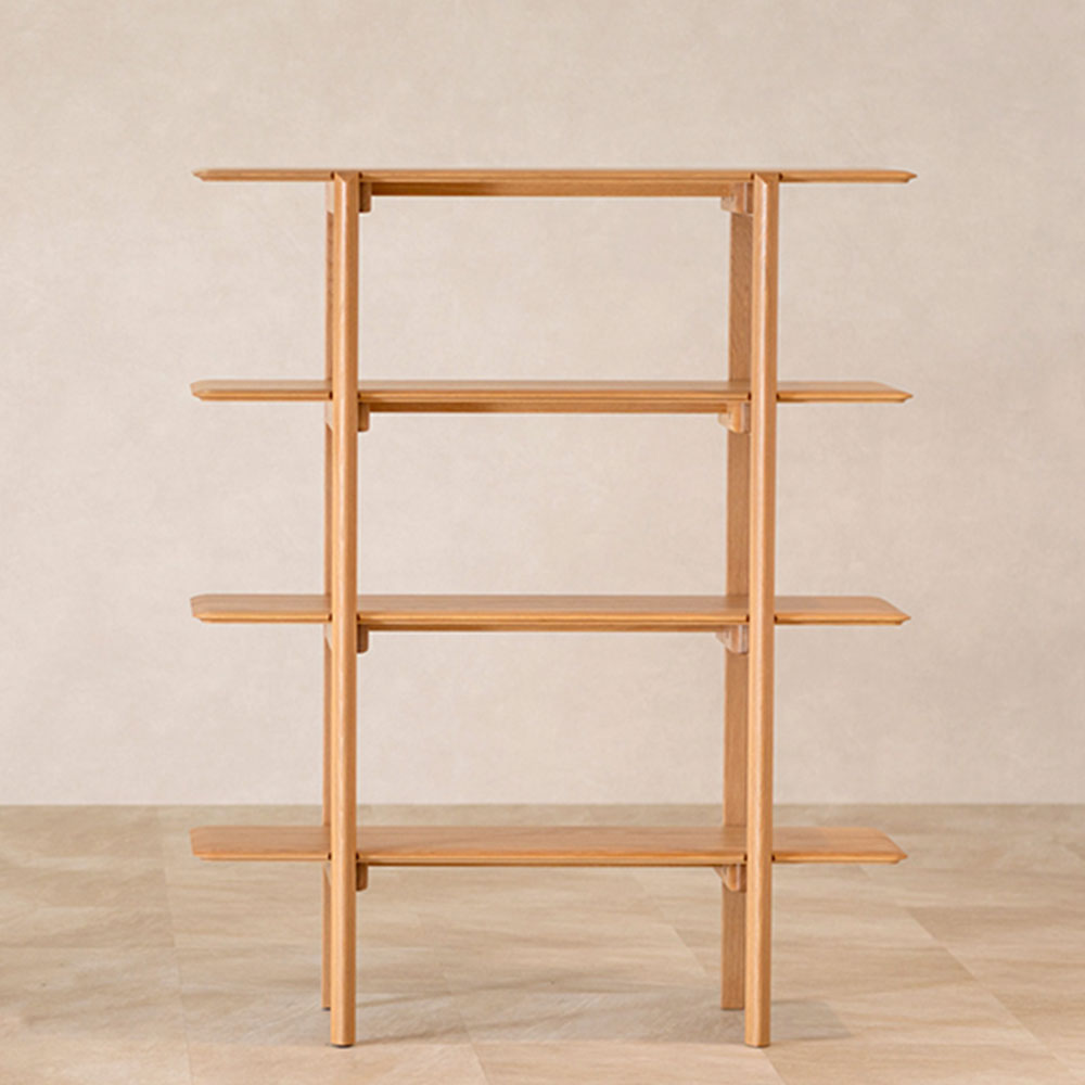 起立木工 シェルフ「FLOW フロー 115」幅115cm オーク材 ホワイトオーク色【セール対象品のため5%OFF】