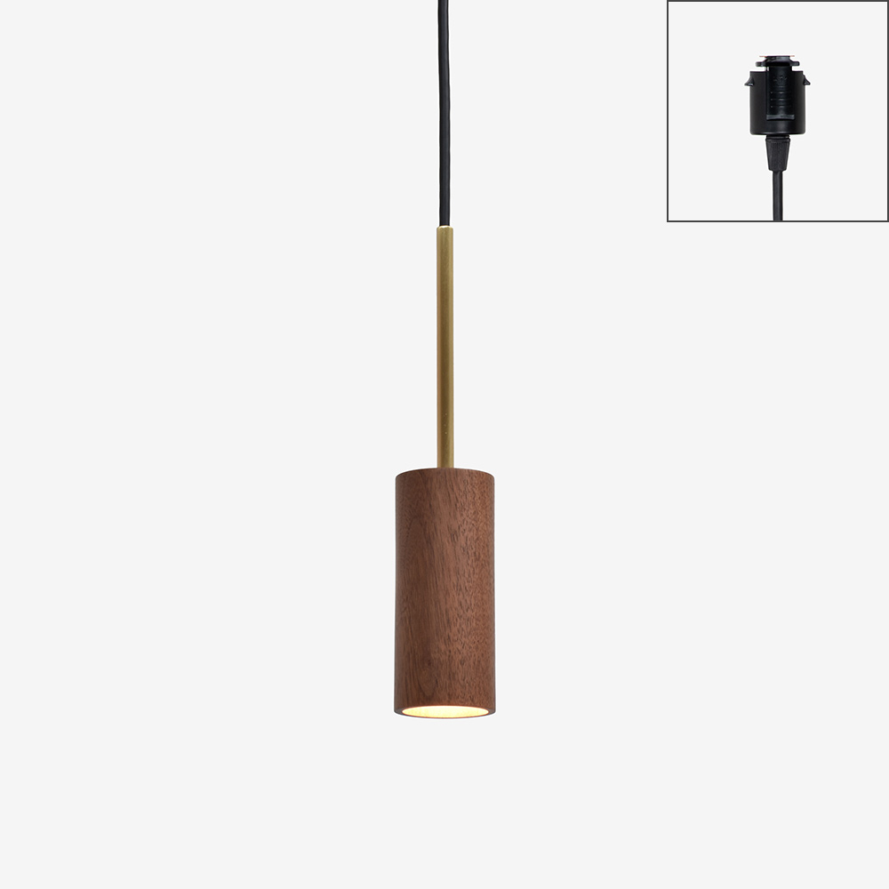 ペンダント「SUMICA マーンス SAP-019-1H」ウォールナット材 ランプ別売【ダクトレール取付専用】【受注生産品】