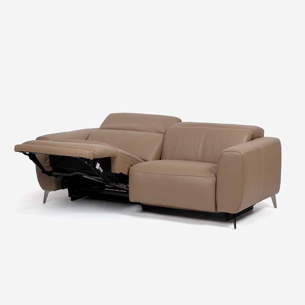 電動リクライニングソファ 3人掛け「L/S Motion 82（エルエスモーション82）」 幅212cm 革#J-RY/S-586E フォーン色