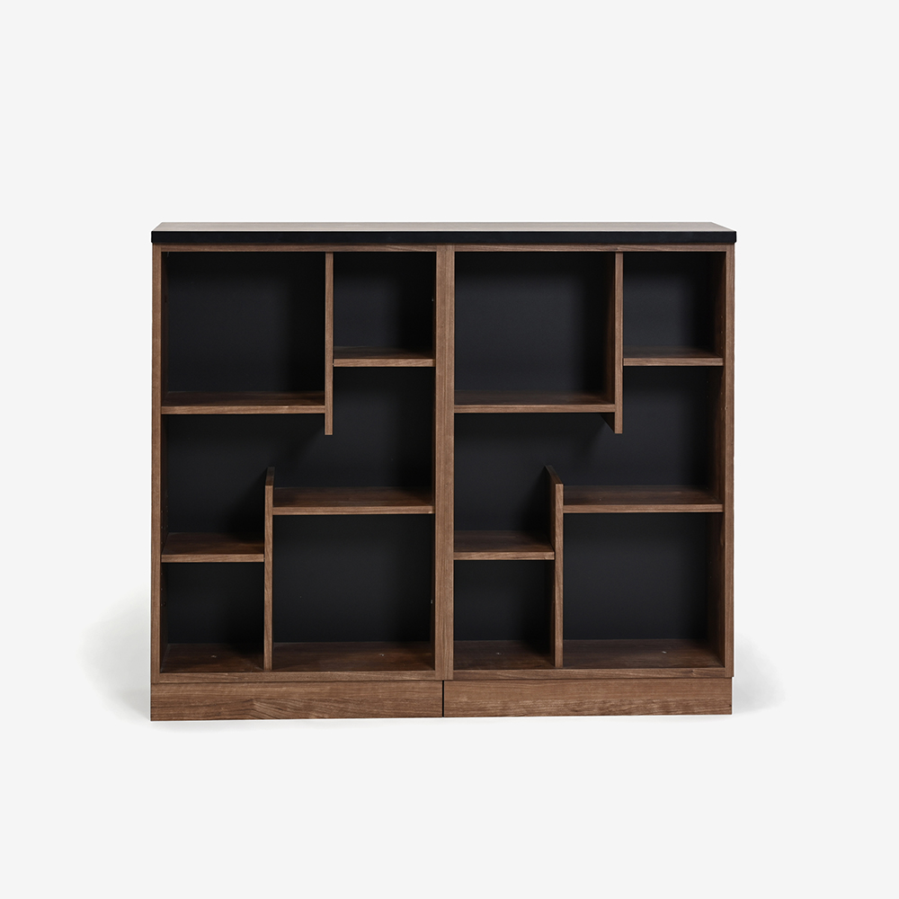 ブックシェルフ「ホリス」DBダーク＆ブラック色 書棚DD-HB600 天板・台輪セット 全4サイズ【セール対象品のため5%OFF】
