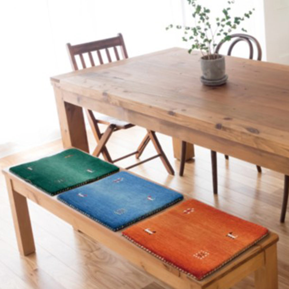マット「クレアギャベ」40ｘ40cm 全3色 防炎