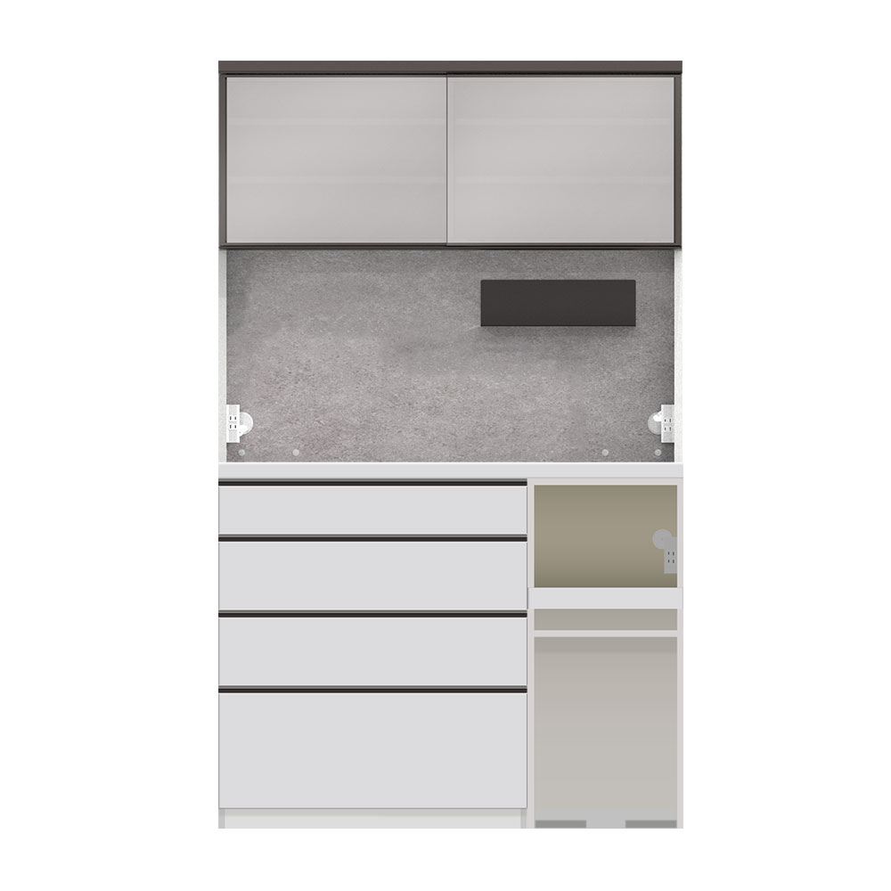 Pamouna（パモウナ）オープンボード「AS」 奥行50cm 高さ197.5cm 幅全6サイズ 全2色 下台組合せ：引出し/オープン【受注生産品】