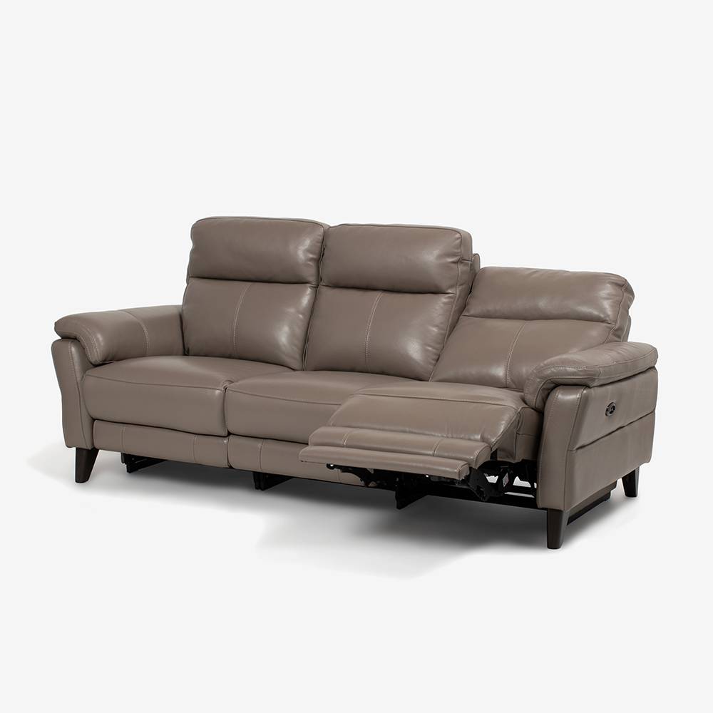 電動リクライニングソファ 3人掛け「L/S Motion 65(エルエスモーション65)」幅215cm 革#J/S-232E グラナイト色