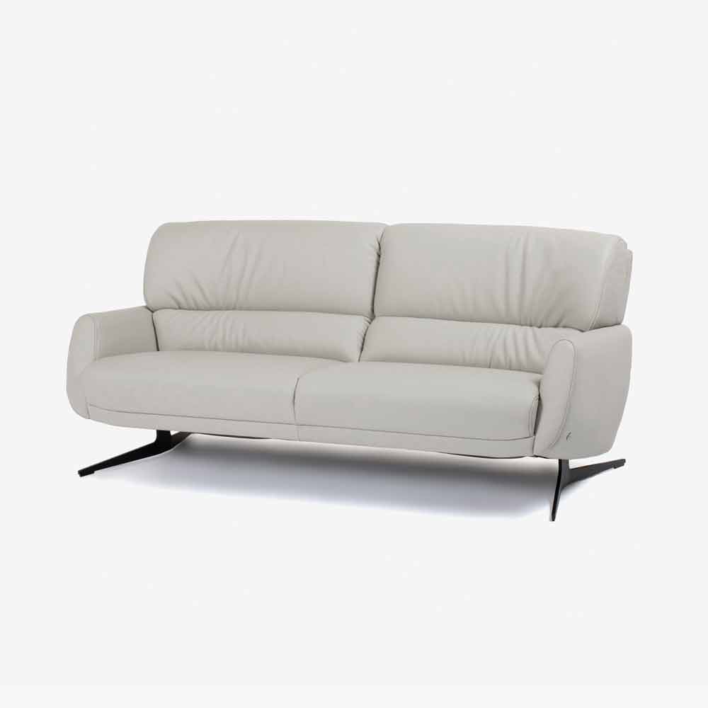 himolla（ヒモラ）ソファ 3人掛け「ハーゲン model.9805」幅186cm 革#24 ライトグレー色