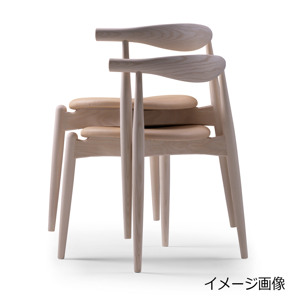 カール・ハンセン＆サン　ダイニングチェア「CH20 エルボーチェア」オーク材オイル仕上げ 座面革ブラック【受注生産品】