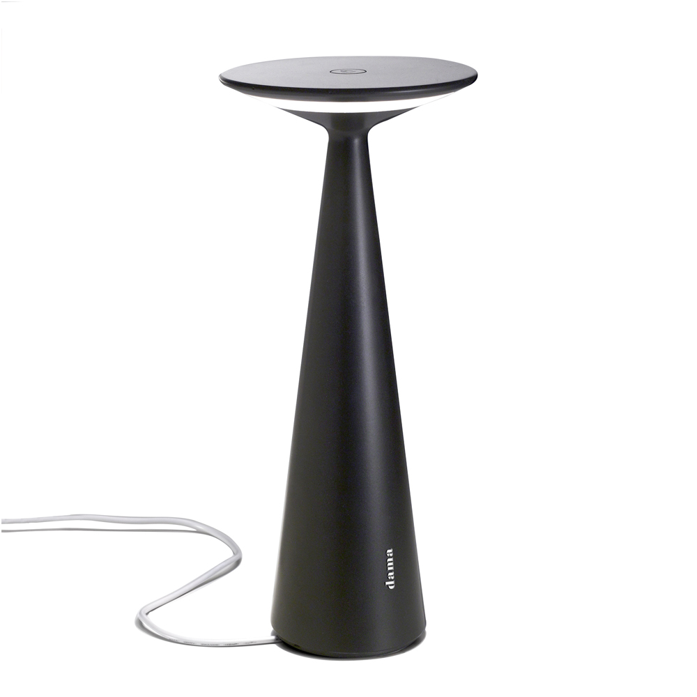 LEDテーブルスタンド「ZAF-DAMA-BK」ブラック USB充電式