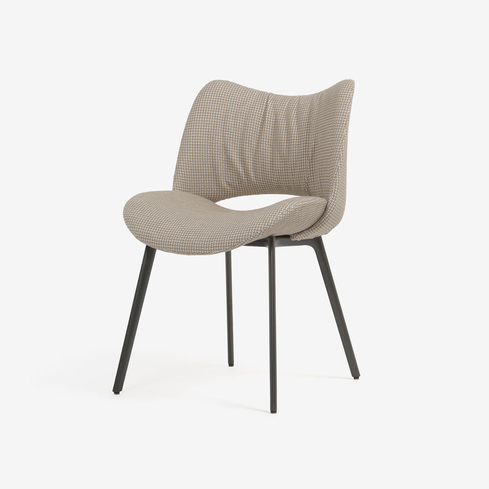 PoltronaFrau（ポルトローナ・フラウ）ダイニングチェア「ナイス」布ブロンドウッド色 #C Re-Stijl Blonde woods