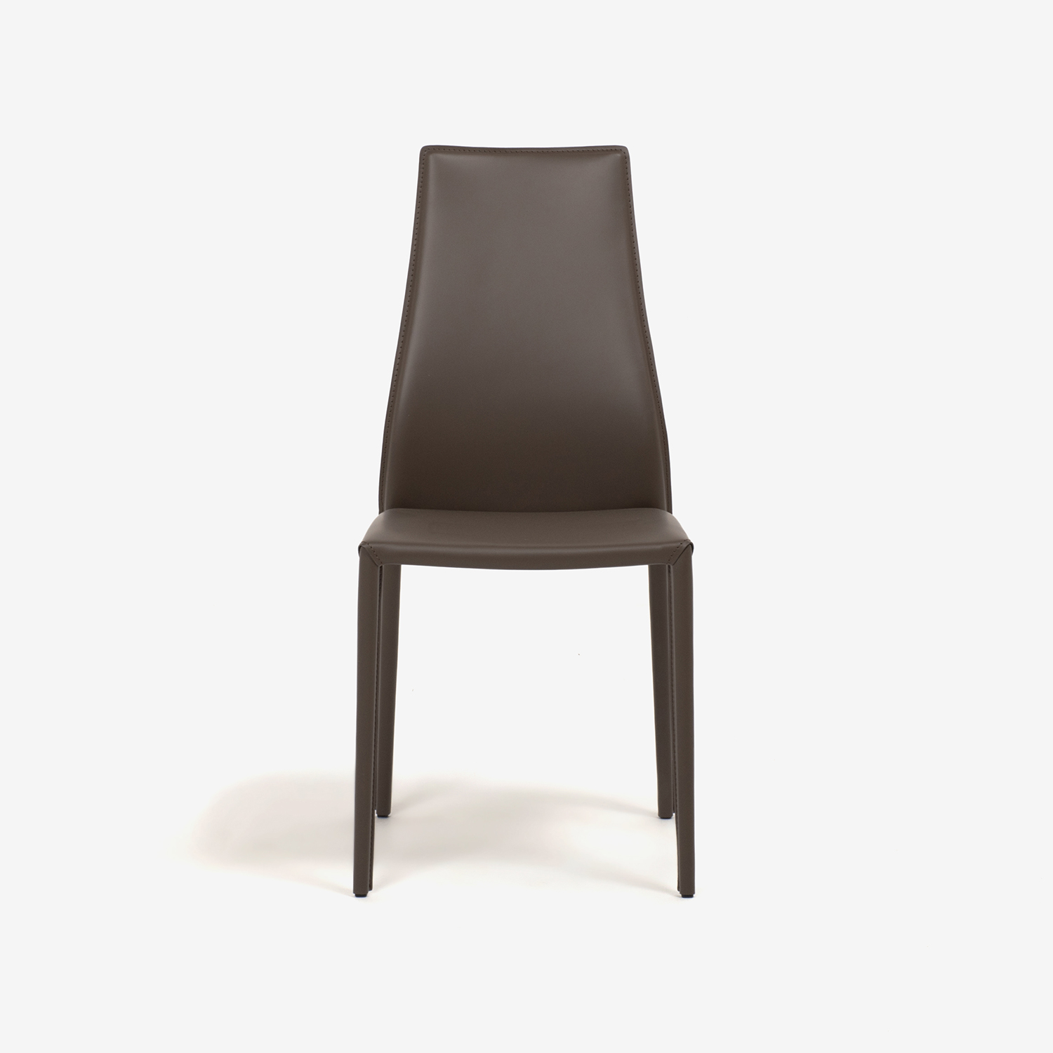 Calligaris（カリガリス）ダイニングチェア「Aida CS1484」革マッドブラウン色