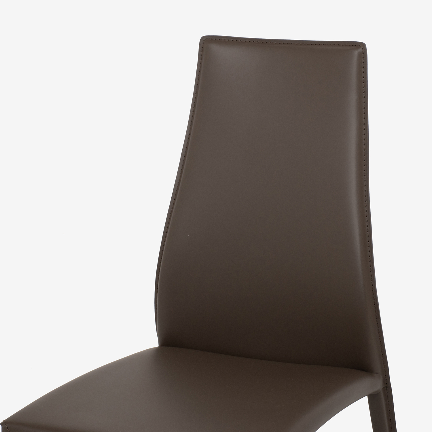 Calligaris（カリガリス）ダイニングチェア「Aida CS1484」革マッドブラウン色