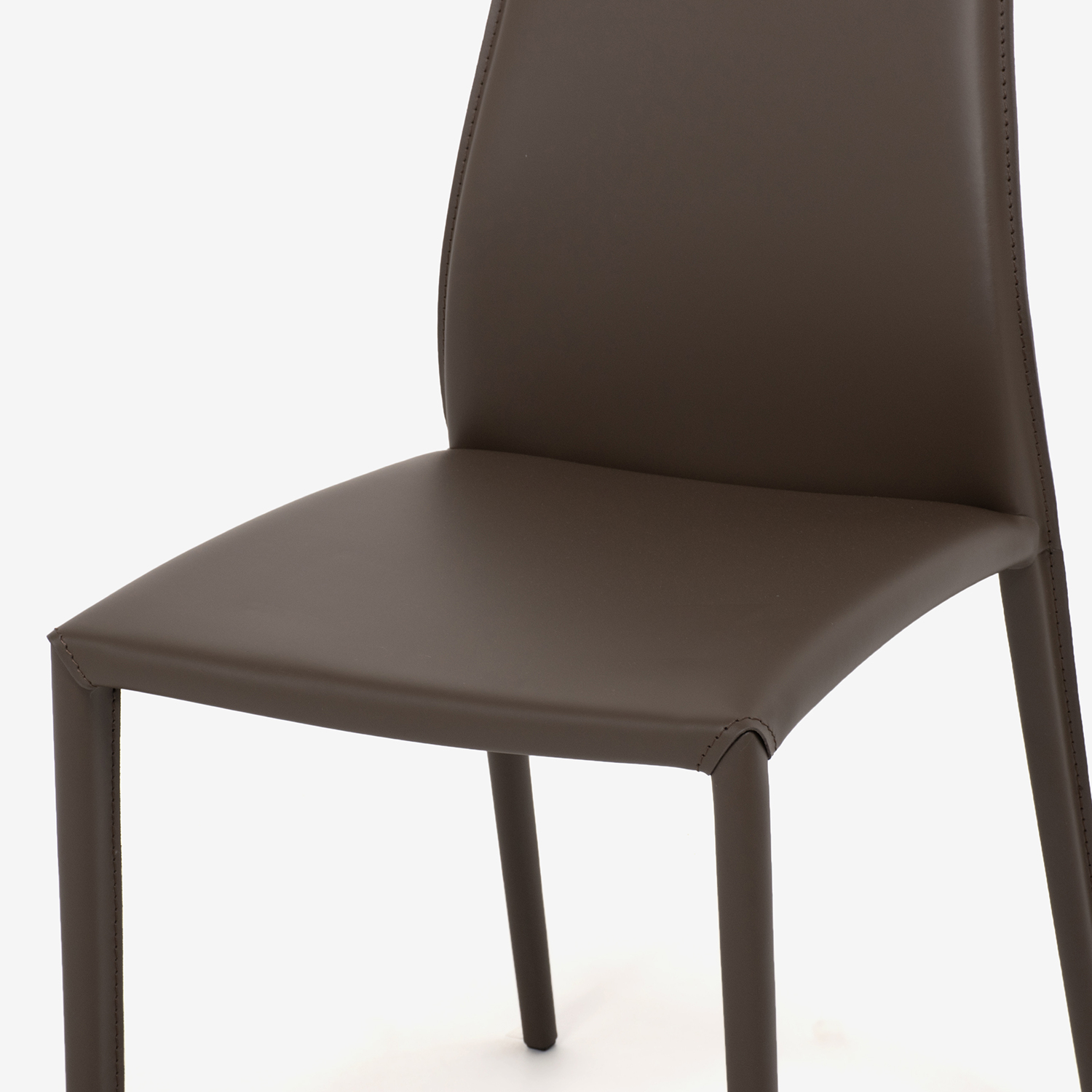 Calligaris（カリガリス）ダイニングチェア「Aida CS1484」革マッドブラウン色