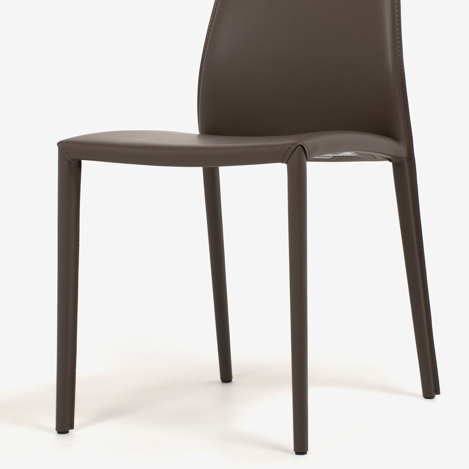 Calligaris（カリガリス）ダイニングチェア「Aida CS1484」革マッドブラウン色