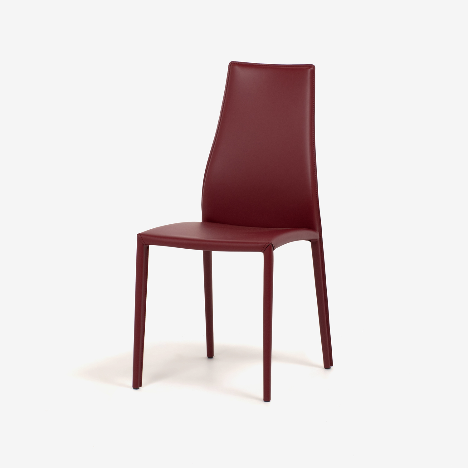 Calligaris（カリガリス）ダイニングチェア「Aida CS1484」革バーガンディ色