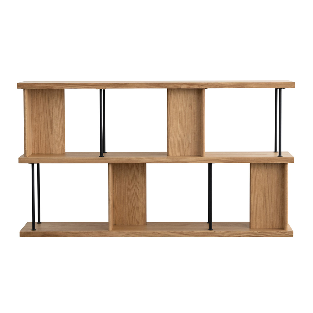 シェルフ 「デリック」 幅160cm ロータイプ オーク材【セール対象品のため5%OFF】