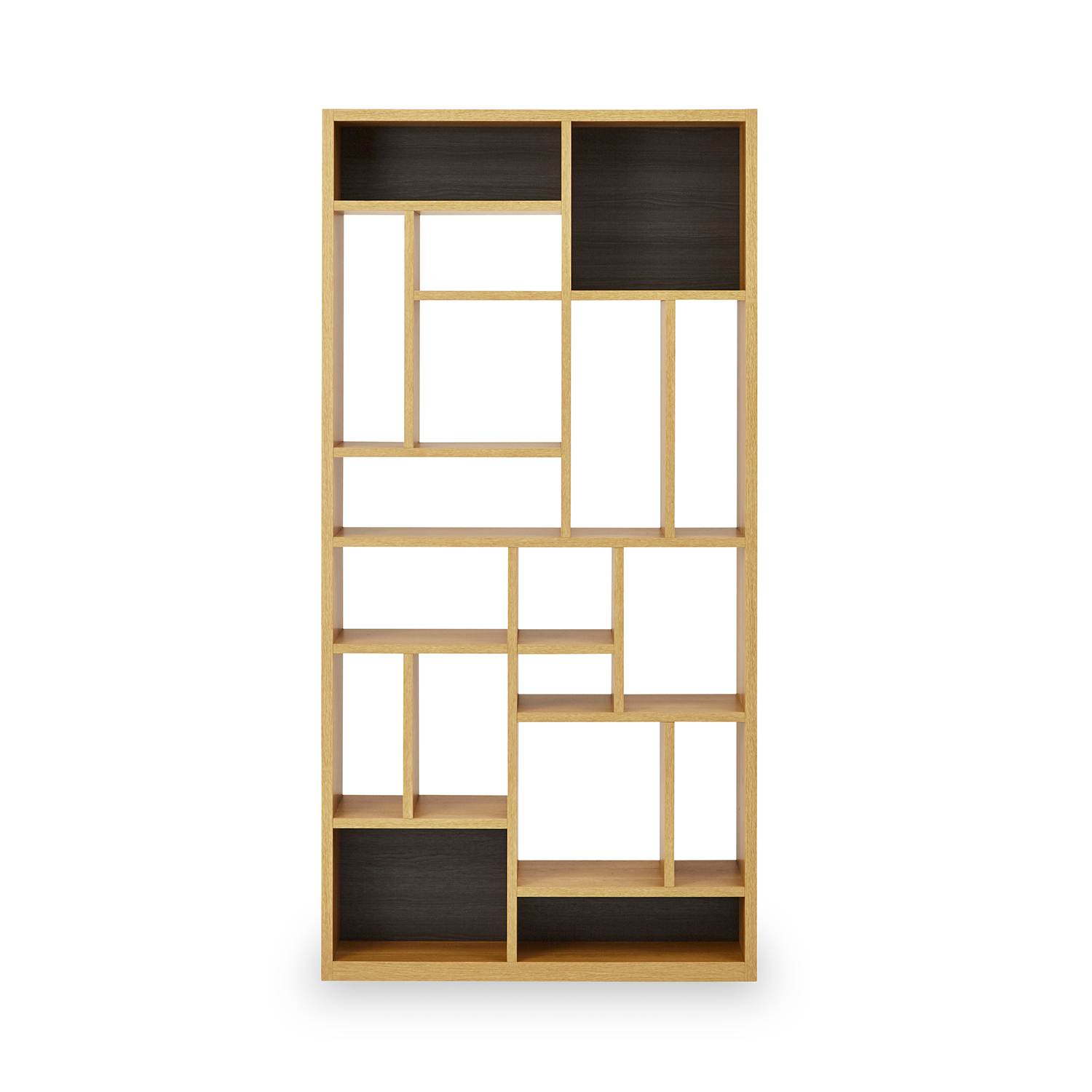 ブックシェルフ「ローナ」幅90cm OAK オーク色【セール対象品のため5%OFF】