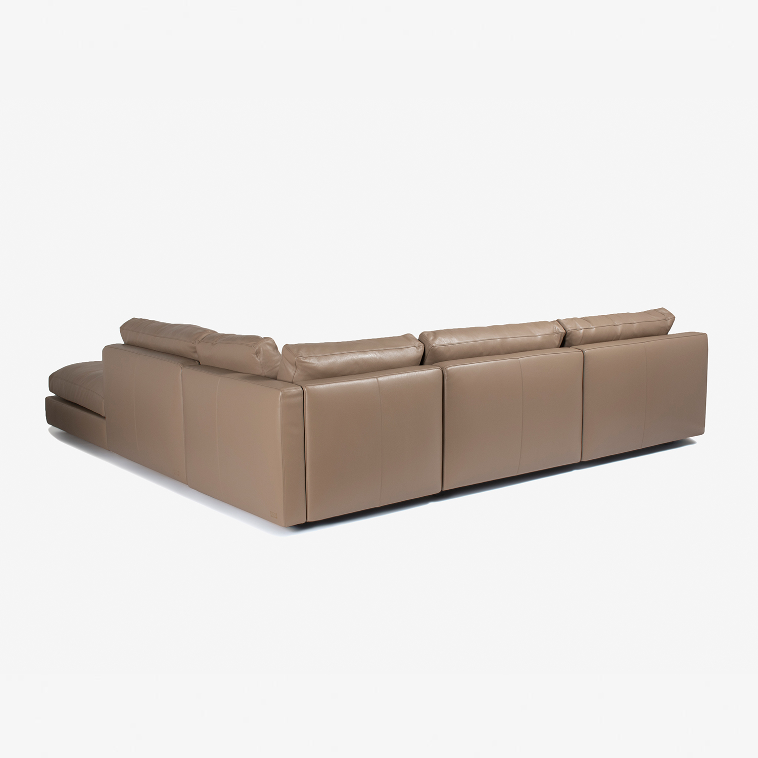 PoltronaFrau（ポルトローナ・フラウ）コーナーソファ「マッシモシステマ」革グレー色