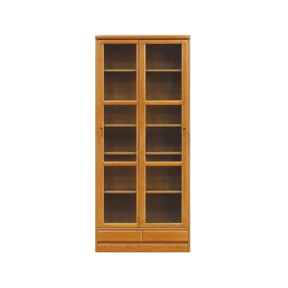 浜本工芸 書棚「No.3600G・No.3608G」引き戸タイプ 幅85.1cm 高さ195cm 全2色［No.3600］【受注生産品】
