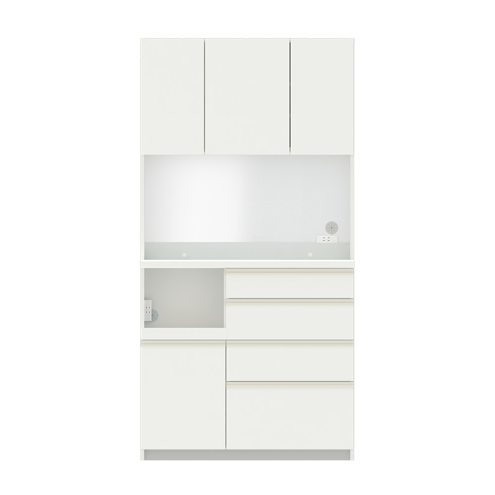 Pamouna（パモウナ）オープンボード「ECB-1000R」幅100cm 奥行50cm 高さ197.5cm 開き扉 ハイカウンター  全3色