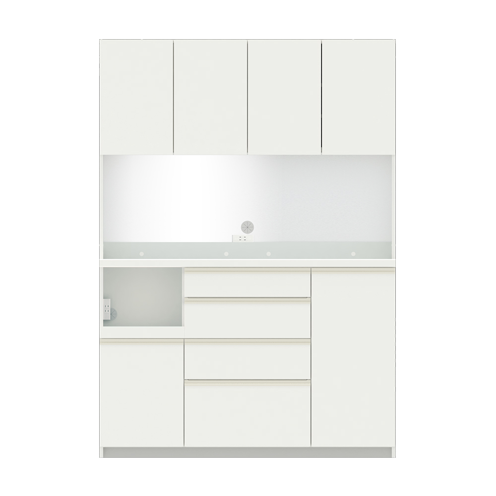 Pamouna（パモウナ）オープンボード「ECB-1400R」幅140cm 奥行50cm 高さ197.5cm 開き扉 ハイカウンター 全3色