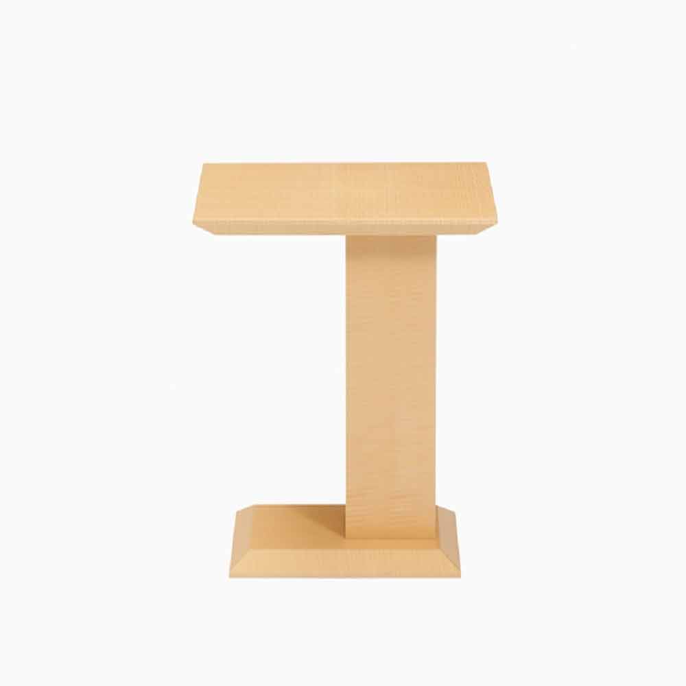 サイドテーブル 「マリーン No.1」ホワイトシカモア材【受注生産品】