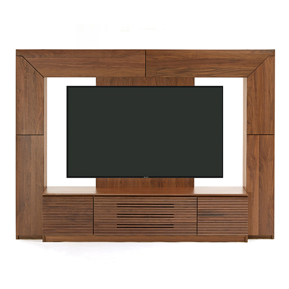 テレビボード「アクロス」ハイタイプ 幅230cm ウォールナット材【セール対象品のため5%OFF】